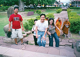 Participants on the Buddhist meditation retreat with Scarboro missioner Dorothy Novak when she received news of her brother's death.