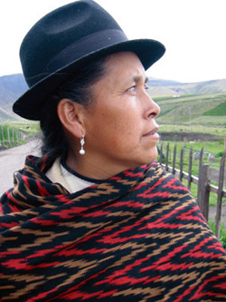 Rosa Guaman, one of the founders of the Association of Medicinal Plant Producers, its first president and now the manager of Jambi Kiwa, their herbal tea and medicinal plant powder business.