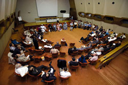 Participants representing all major religious traditions and all regions of the world address the theme, 'Confronting Violence and Advancing Shared Security'. Religions for Peace Eighth World Assembly. Photos credit: Religions for Peace.