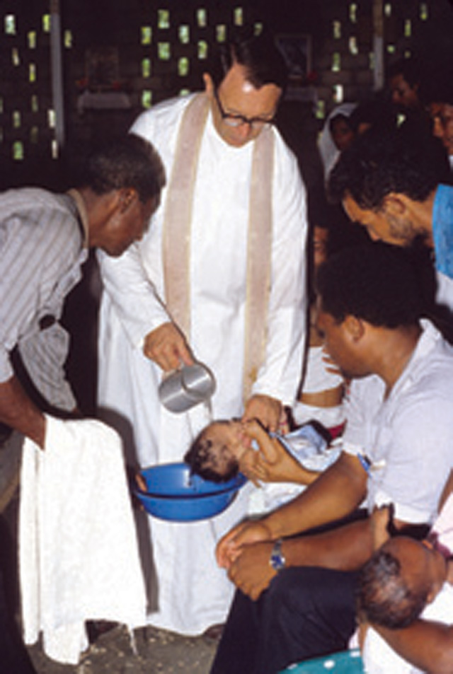 After his ordination on December 21, 1957, Fr. Lionel Walsh was assigned to the Dominican Republic and served there for 41 years. He now resides in Canada.