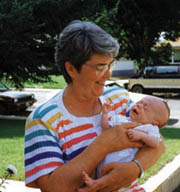 Sr. Marie Clarkson holds her grand nephew Eric