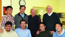 Standing L-R: Secheol (James) Park, Scarboro missioner Shawn Daley, and General Council members Frs. Jack Lynch and John Garten. Seated L-R: Alberto Puente Colunga, Nahum Gutierez De La Torre, Jimin Kim, Hyungjoon (Paul) Kim.