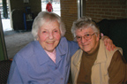 Sr. Mary Deighan (right) with family friend Ruth Halladay. Photo by Carol Gauthier