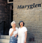Sr. Noreen Kearns and Connie Nudo outside the former Maryglen residence.