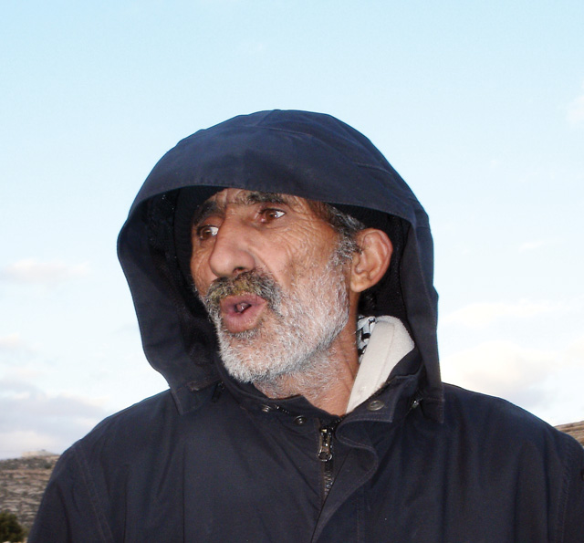 Atta Jaber whose home has been destroyed by the military three times.