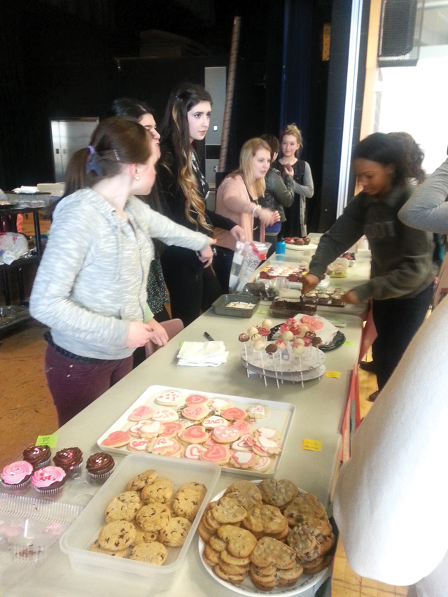 The school’s Development and Peace group held a bake sale on Valentine’s Day 2013 with proceeds going to Our Lady’s Missionaries.
