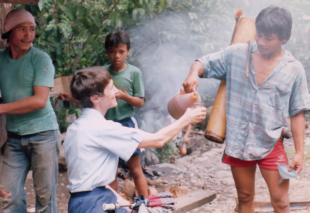 OLM’s presence in Binuangan, Philippines is remembered. Above: Sister Margaret Walsh and Fidel Cabildo.