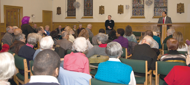 Palestinian doctor Izzeldin Abuelaish, who five years ago lost three daughters and a niece to shelling from Israeli tanks in Gaza, delivers a message of hope and healing as part of the annual Scarboro Missions/St. Jerome’s University (Waterloo, Ontario) co-sponsored Lectures in Catholic Experience. Scarboro Missions. January 19, 2014.