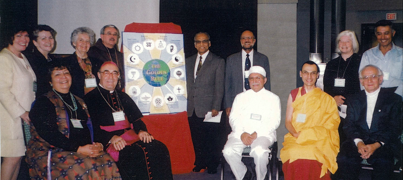 Representatives of the 13 religions featured on the Scarboro Missions Golden Rule Poster