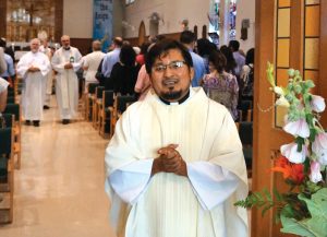 Fr. Luis Ramon Lopez was ordained a Scarboro Missions priest on July 11, 2015, by Bishop Wayne Kirkpatrick, Auxiliary Bishop of the Archdiocese of Toronto. Fr. Luis is serving in Guyana along with Fr. Mike Traher and three Scarboro lay missioners. (Photos by Roy Sakaguchi)