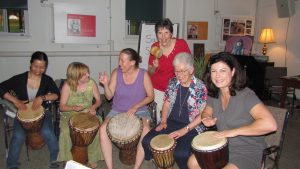 Drumming at Women's Retreat