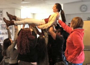 More student retreat activity